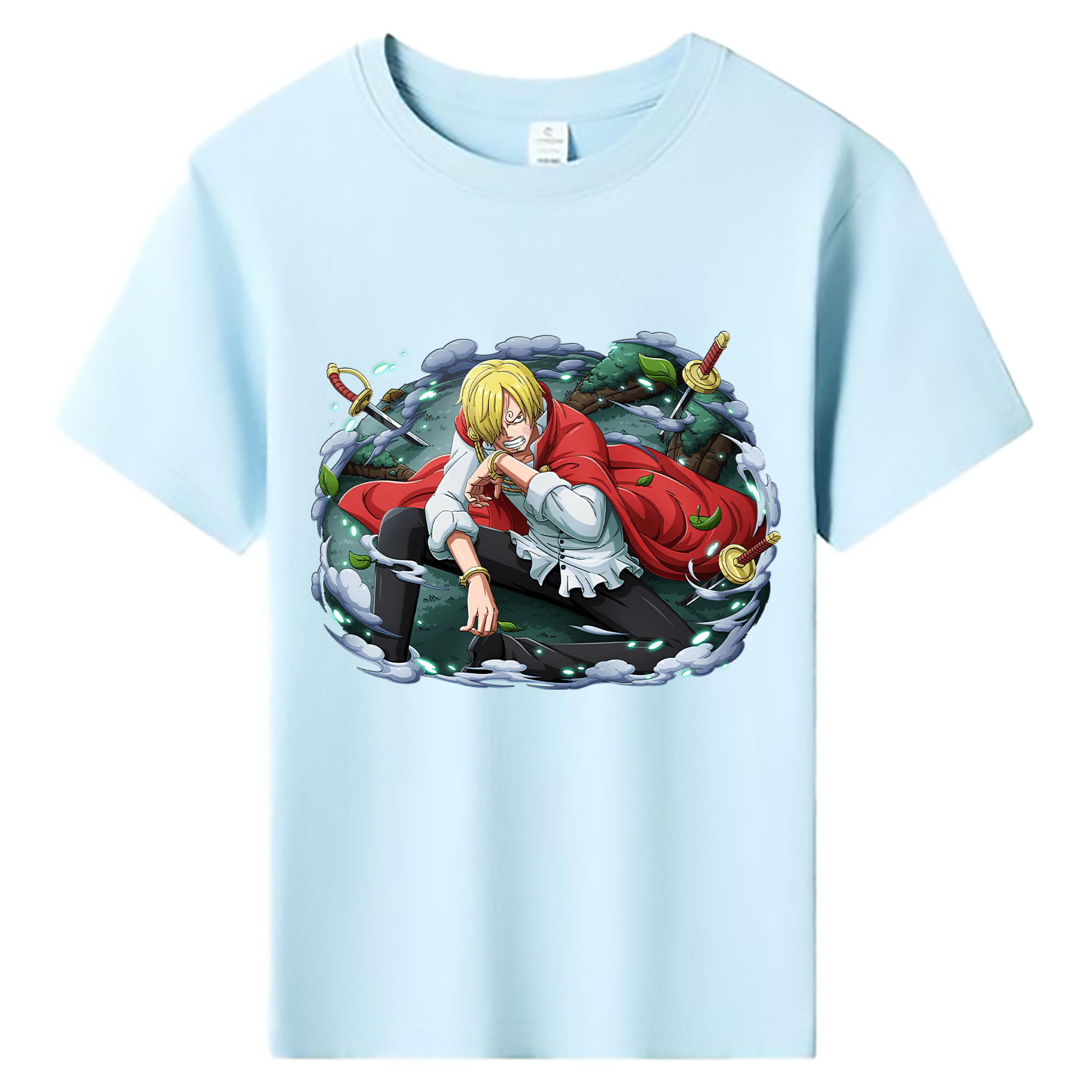 （画像用） ワンピース サンジ ONE PIECE Sanji 綿100％キッズTシャツ（フロントプリント）
